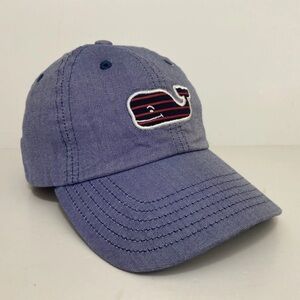 Vineyard Vines Whale Logo Baseball Cap Blue Adjustable Strap Back.